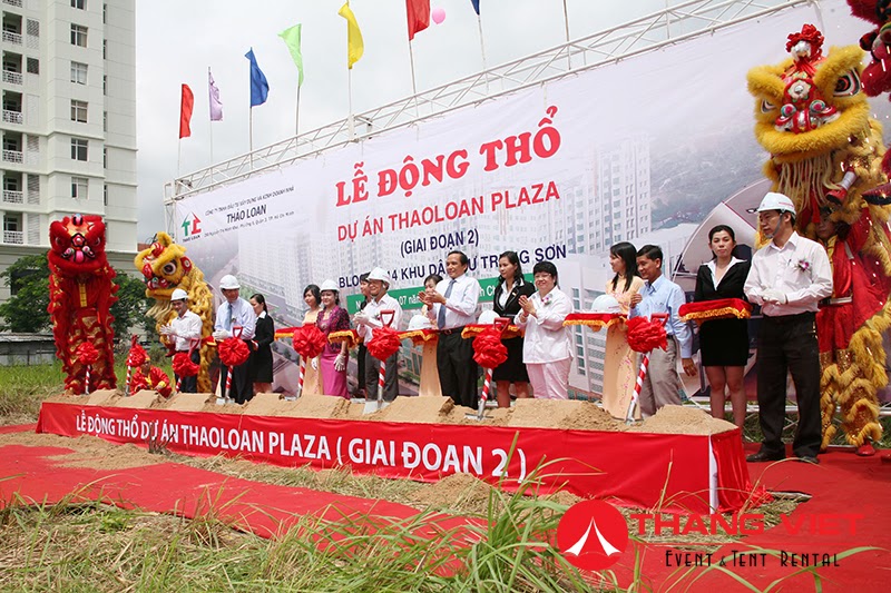 Lễ động thổ ThaoLoan Plaza - Quảng Cáo Thắng Việt - Công Ty TNHH SX TM Quảng Cáo Thắng Việt